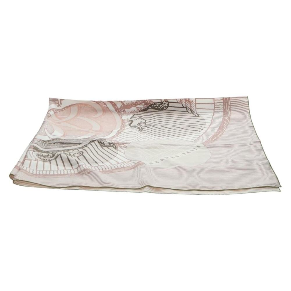 Hermes Silk Carre 140 Scarf In Soite Et Poursuite Pink